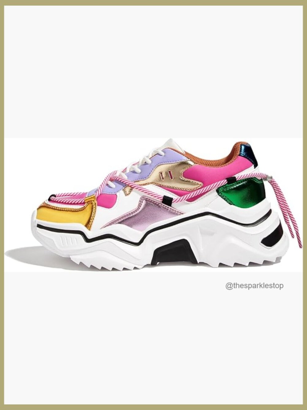 Women's Chunky Dad Platform Sneakers Lightweight Casual Lace-Up Walking Shoes